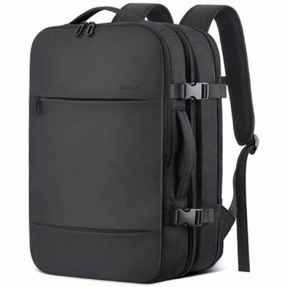 SHIELDON Laptop Backpack Business Travel Work Expandable Black Size 17x12x6